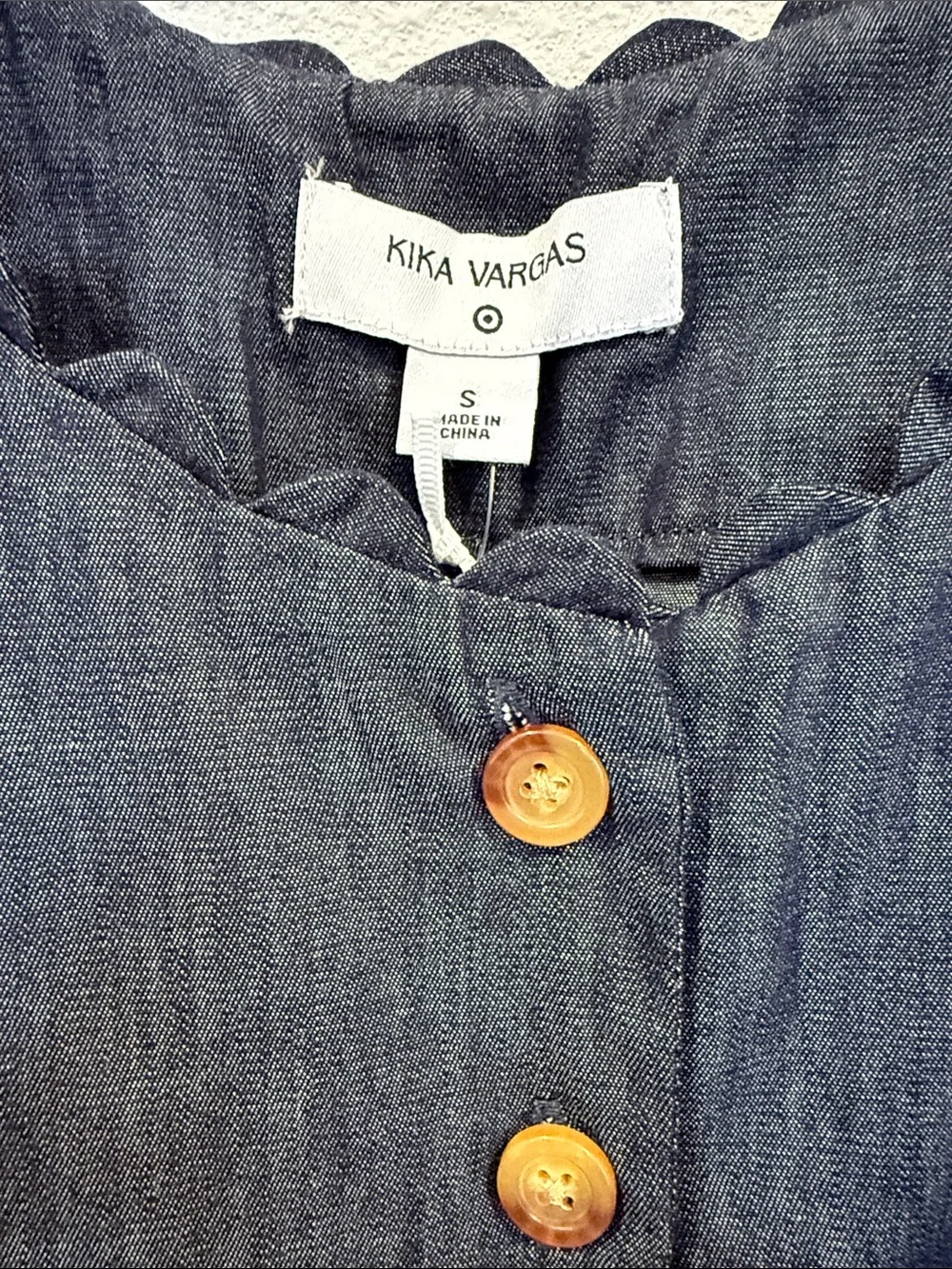 Kika Vargas Puff Sleeve Button-Front Blouse